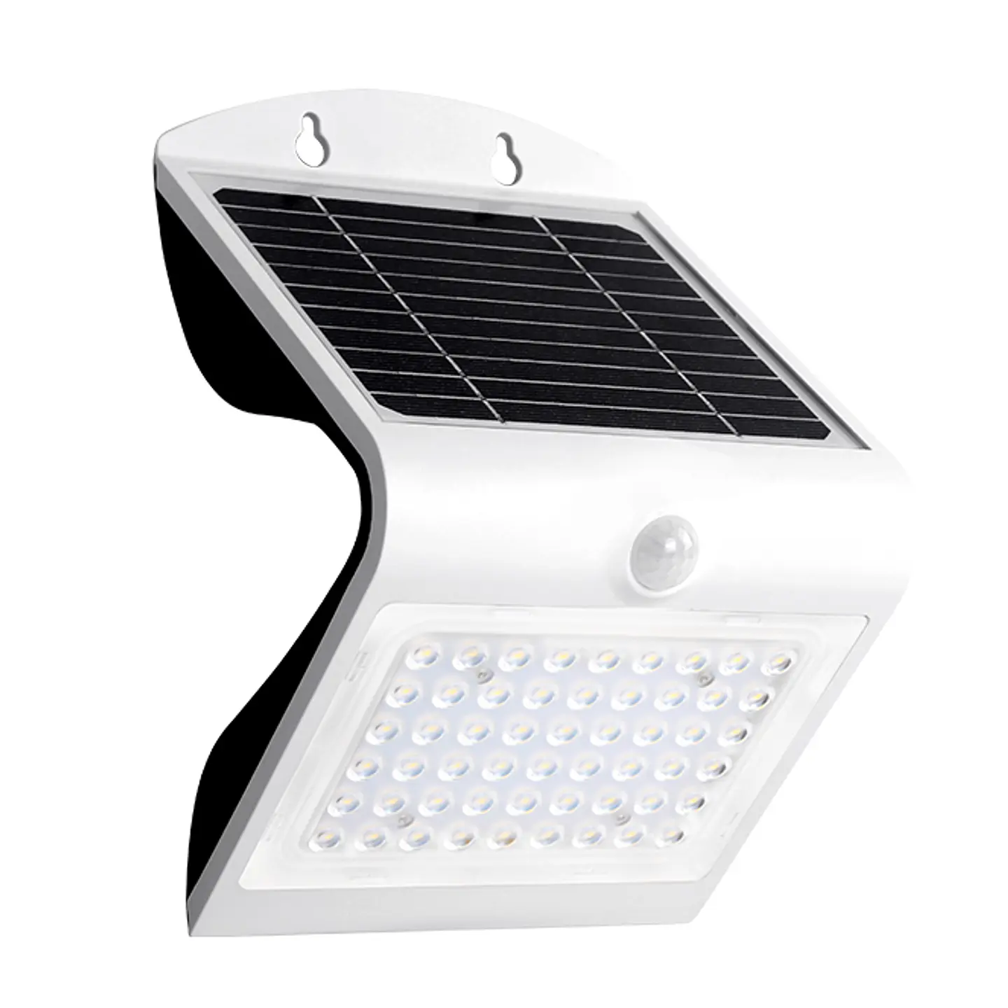 Aplique solar SOLARIS IP65 4W 500lm LED 4000K+LED traseiro 4000K C.14xL.11,48xAlt.21,11cm 1