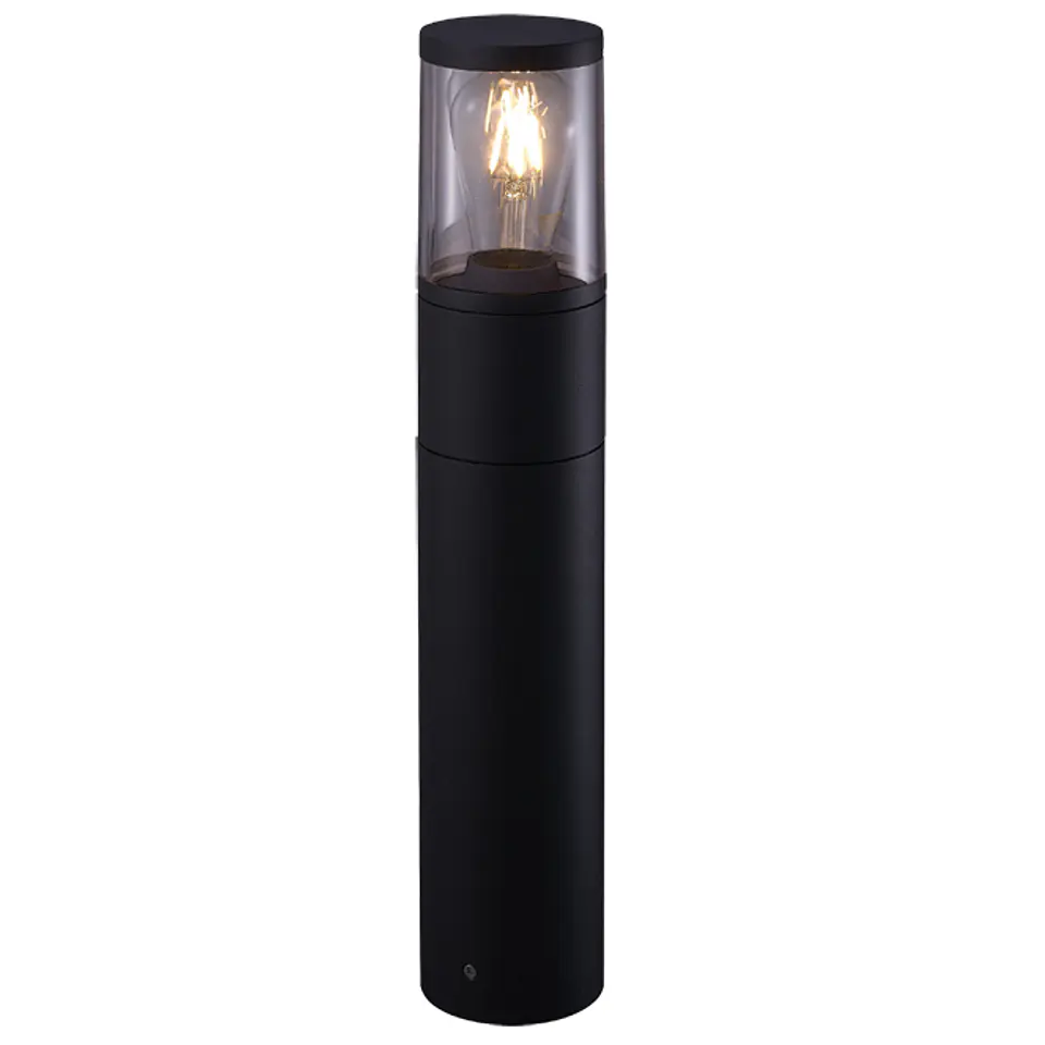 Pilar EGA IP65 1xE27 Alt.50xD.9cm alumínio+PC preto 1