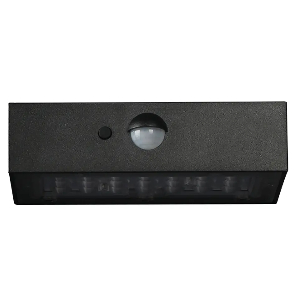 Aplique solar SANDOVAL IP65 3W LED 350lm 3000K/3000K C.13,76xAlt.3,54cm preto 2