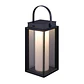 Candeeiro de mesa KAYLA IP54 1x2W LED 200lm 3000K C.16xL.16xAlt.47,5cm preto, com painel solar - Thumbnail 1