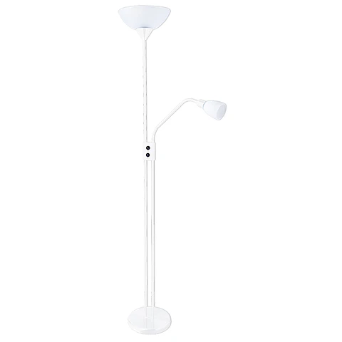 Candeeiro de pé MILANO com braço de leitura 1xE27+1xE14 Alt.178xD.30cm