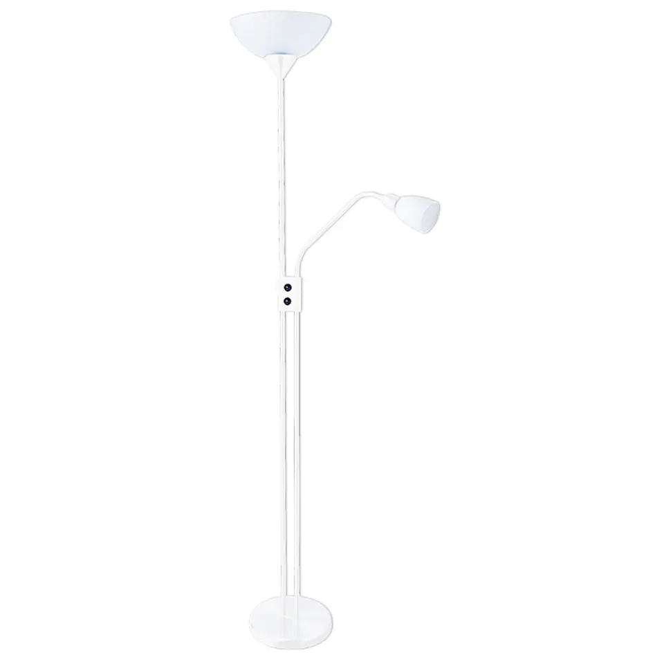 Candeeiro de pé MILANO com braço de leitura 1xE27+1xE14 Alt.178xD.30cm 1