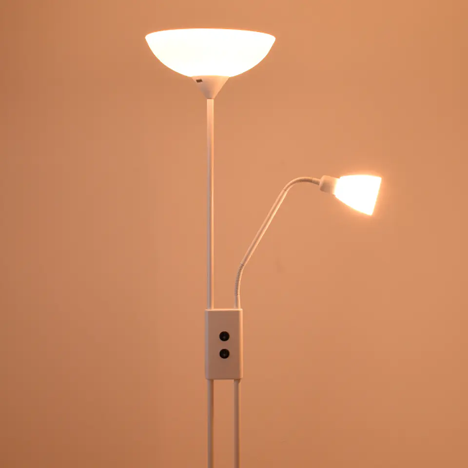 Candeeiro de pé MILANO com braço de leitura 1xE27+1xE14 Alt.178xD.30cm 2
