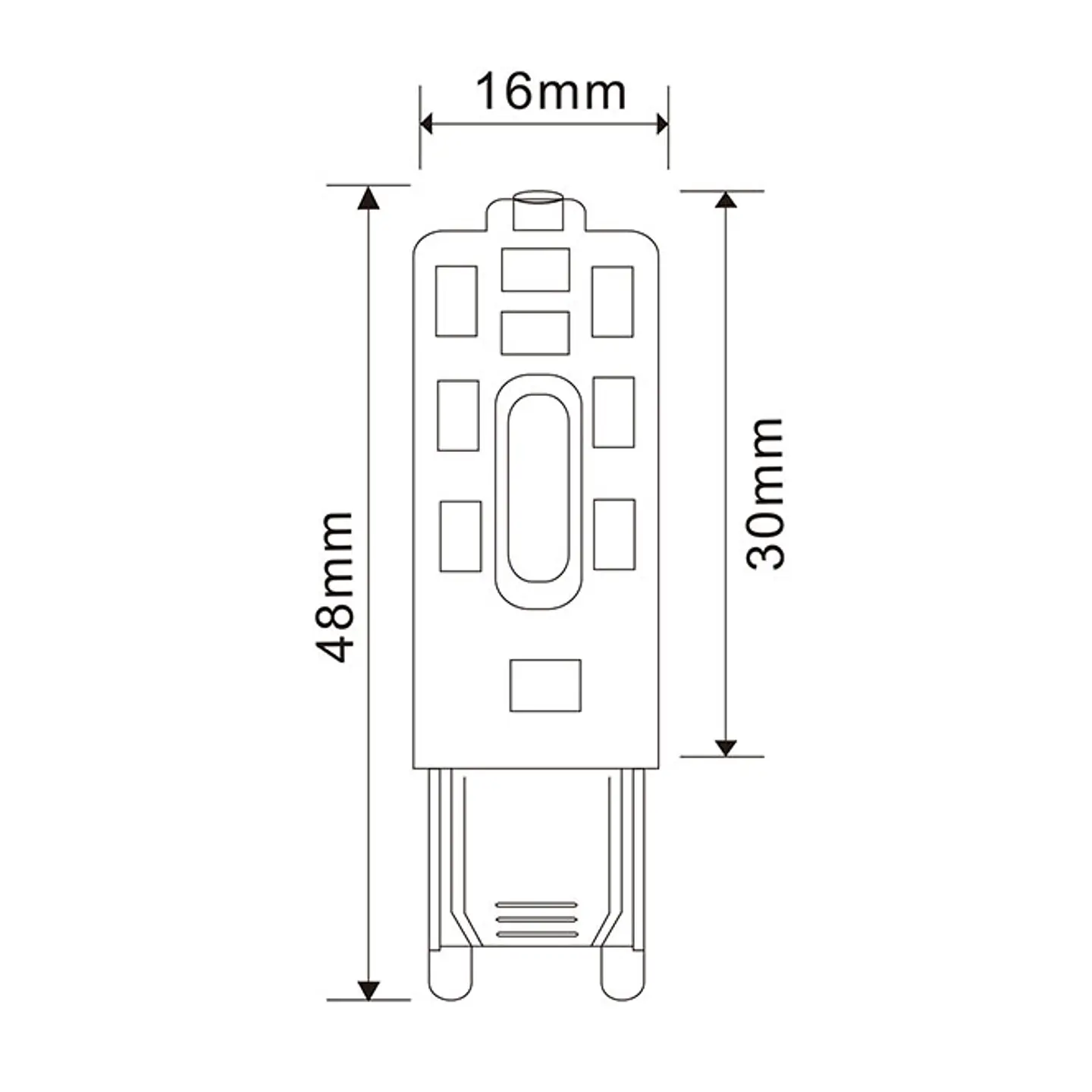 Lâmpada G9 LED 3W 2800K 300lm 360° 2