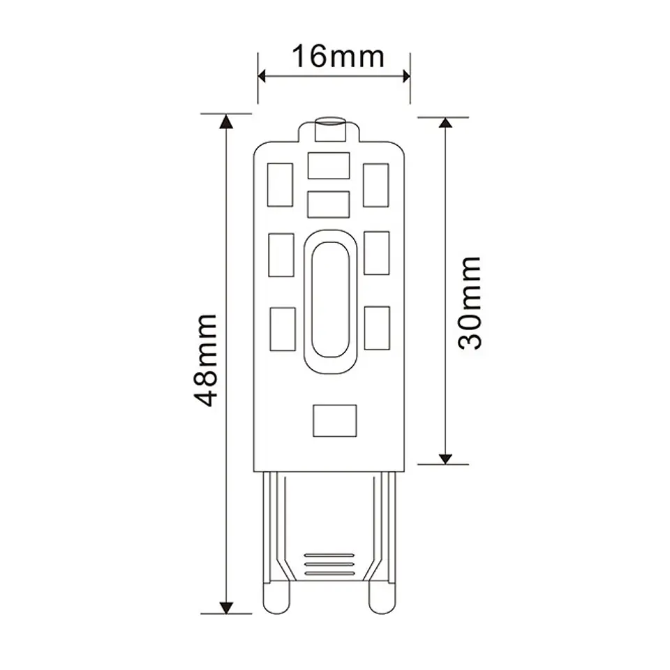 Lâmpada G9 LED 3W 2800K 300lm 360° 2
