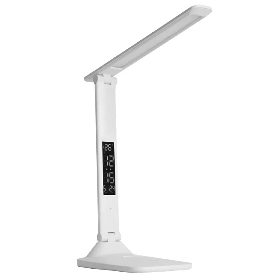 Candeeiro de mesa TIMES 5W LED 3000-4000-6500K, em branco, com mostrador luminoso 1