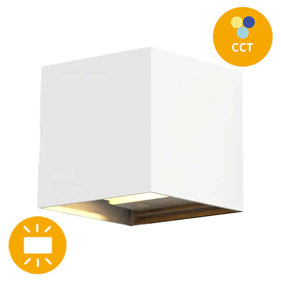 Aplique SORDO IP65 2x3W LED CCT 3000/4000/6500K C.10xL.10xAlt.10cm 1