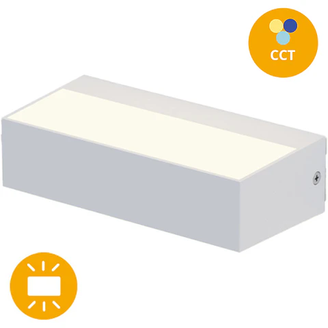 Aplique CORVO IP65 9W LED CCT 3000/4000/6500K C.17,1xL.4,6xAlt.8,3cm
