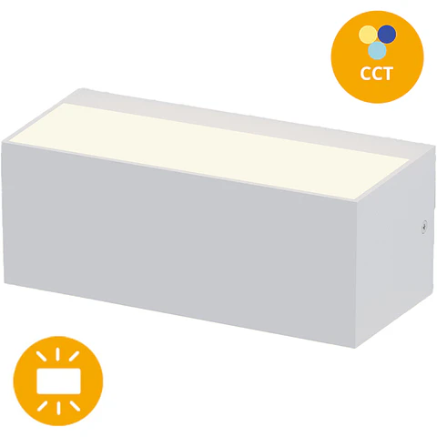 Aplique CORVO IP65 12W LED CCT 3000/4000/6500K C.23xL.9xAlt.10,2cm