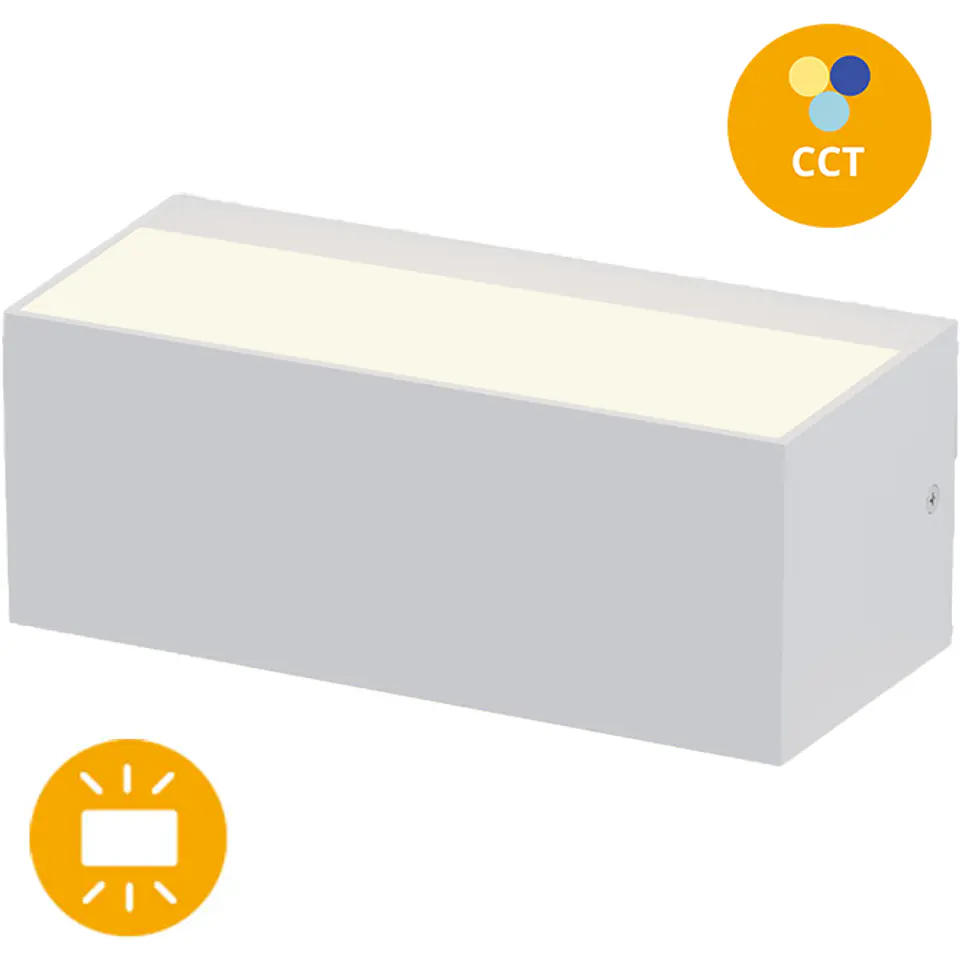 Aplique CORVO IP65 12W LED CCT 3000/4000/6500K C.23xL.9xAlt.10,2cm 1