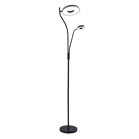 Candeeiro de pé GENOVA com braço de leitura 28W+7W LED 3000-6500K Alt.179xD.25cm