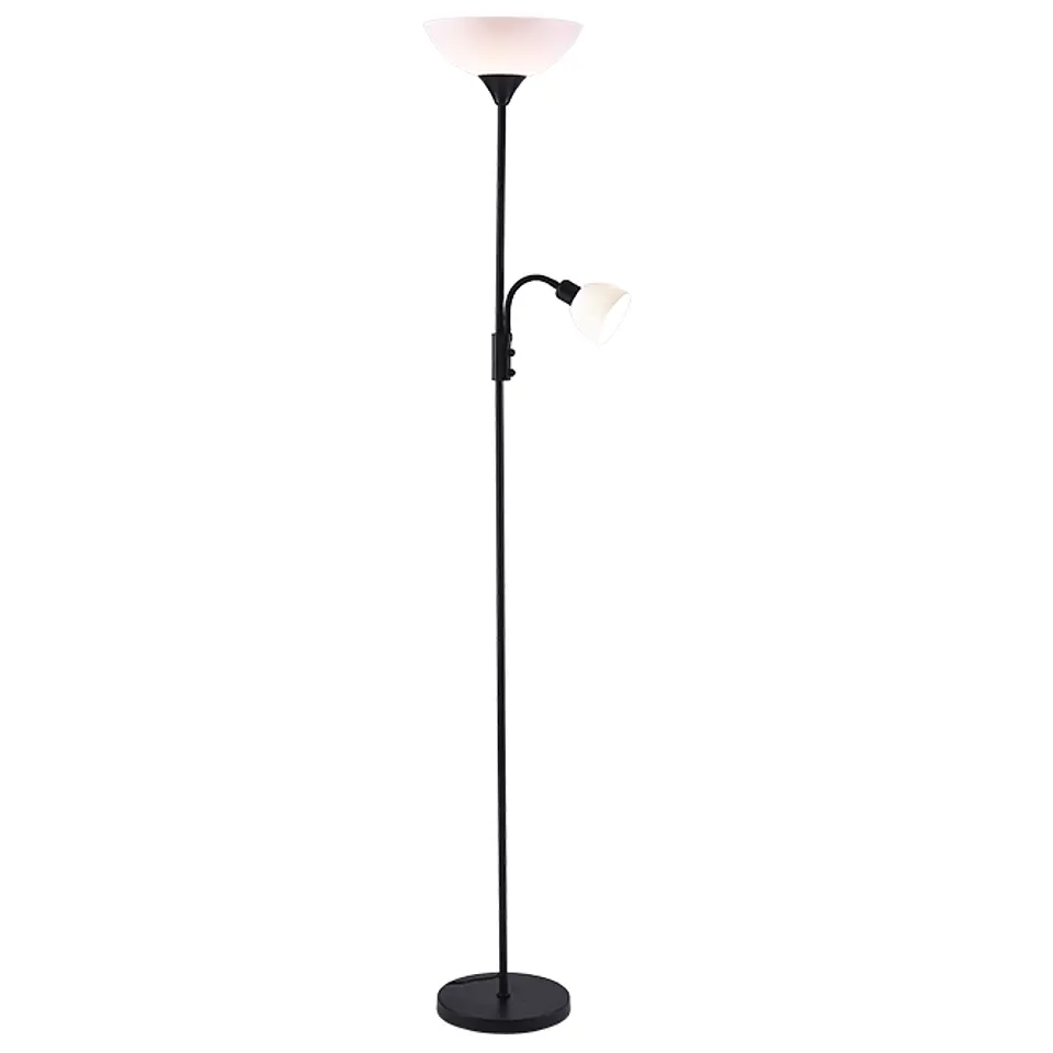 Candeeiro de pé TORINO com braço de leitura 1xE27+1xE14 Alt.179xD.25cm 1