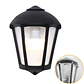 Aplique FABIO 1xE27 IP55 C.21xL.11,5xAlt.29cm resina preta - Thumbnail 1