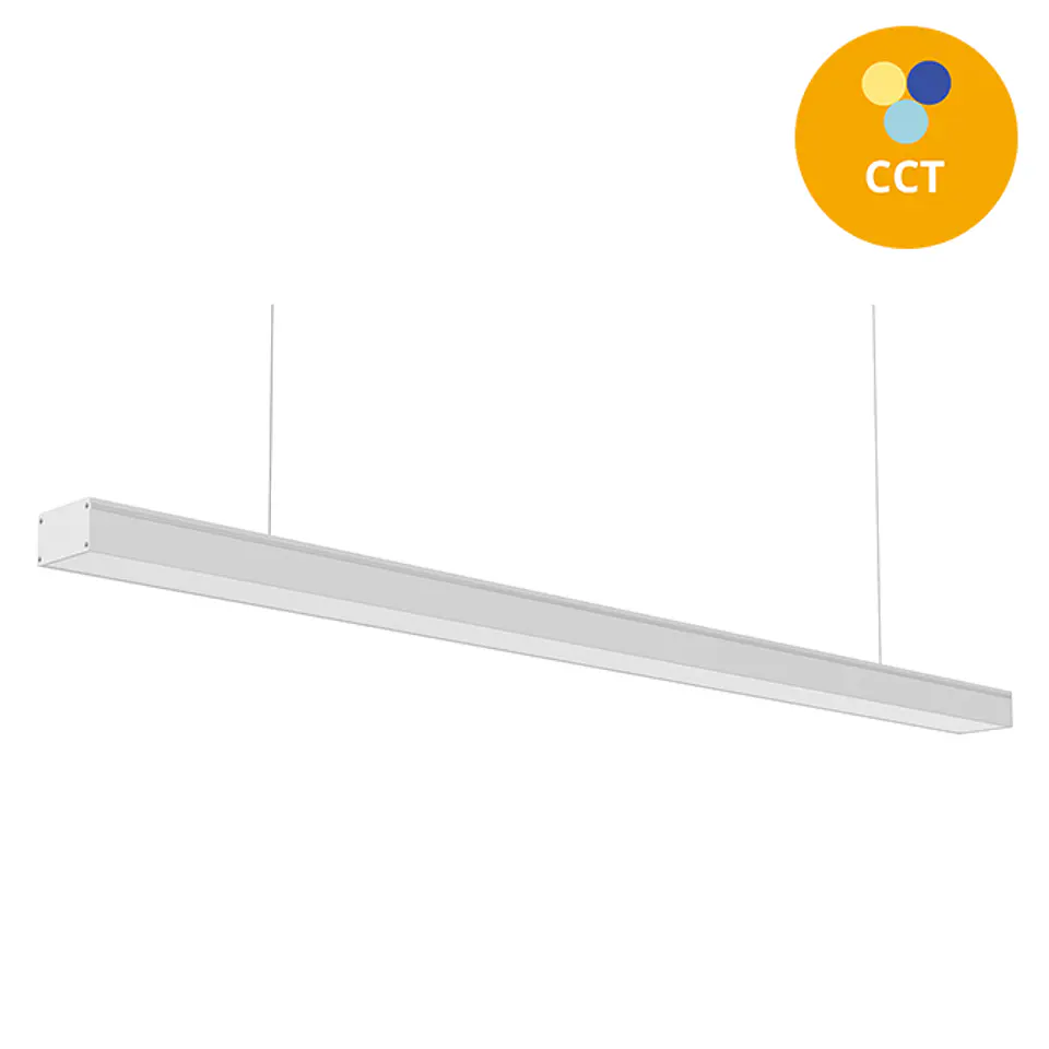 Barra suspensa/tecto LineX OFFICE 240cm 1x80W LED CCT 3000/4000/6400K C.240xL.7xAlt.Reg.cm 1