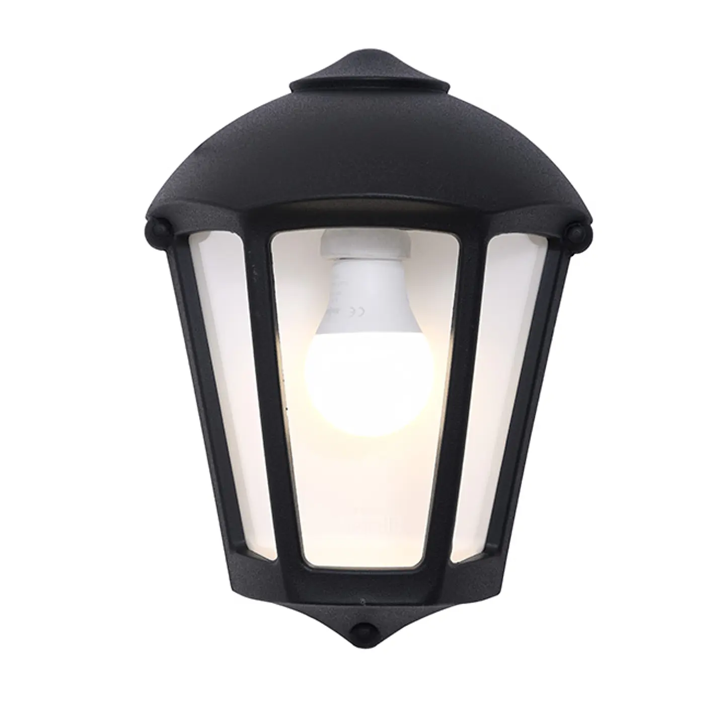 Aplique FABIO 1xE27 IP55 C.21xL.11,5xAlt.29cm resina preta 2
