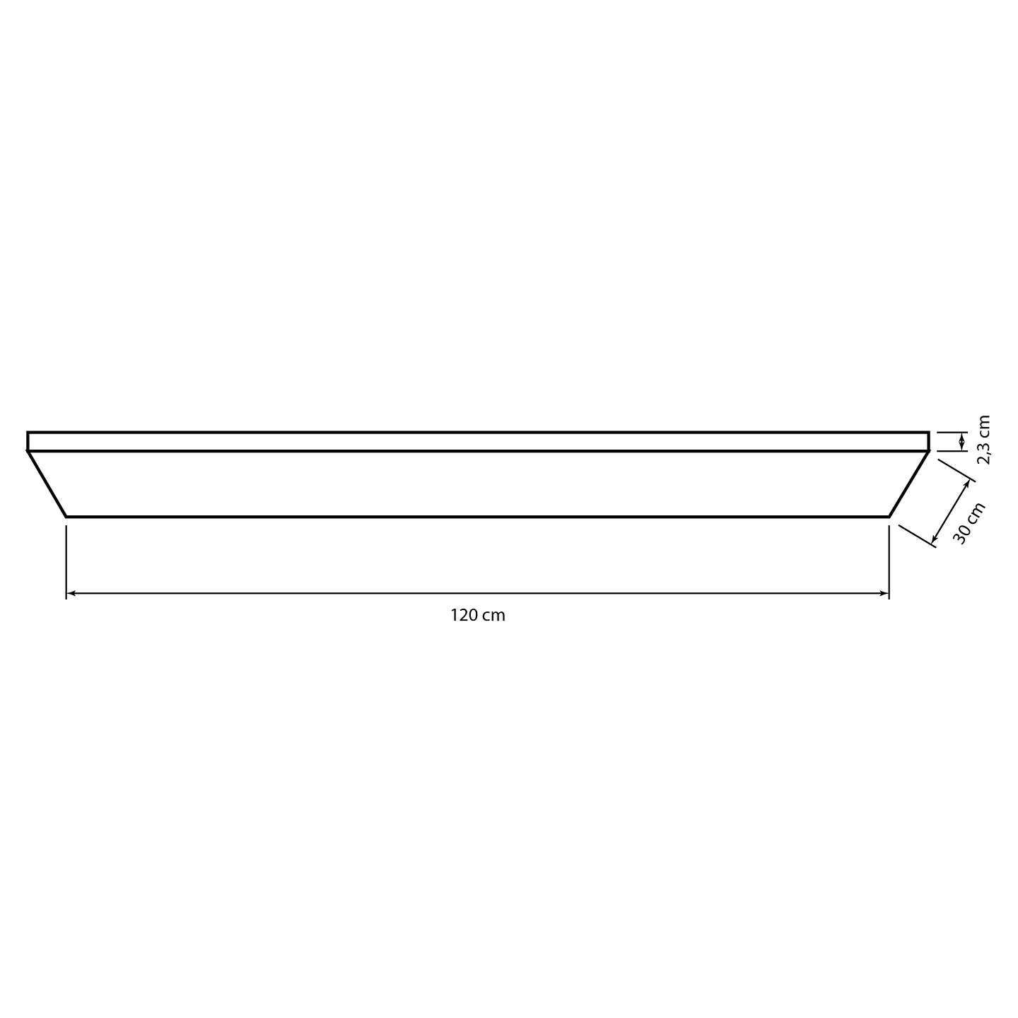 Painel de superfície TOLSTOI 30x120 1x72W LED 5760lm 4000K 120° C.120xL.30xAlt.2,3cm branco 2