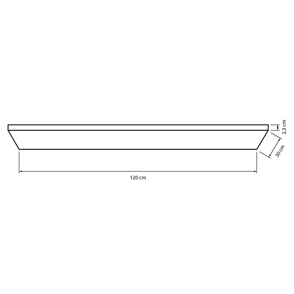 Painel de superfície TOLSTOI 30x120 1x72W LED 5760lm 6400K 120° C.120xL.30xAlt.2,3cm 2