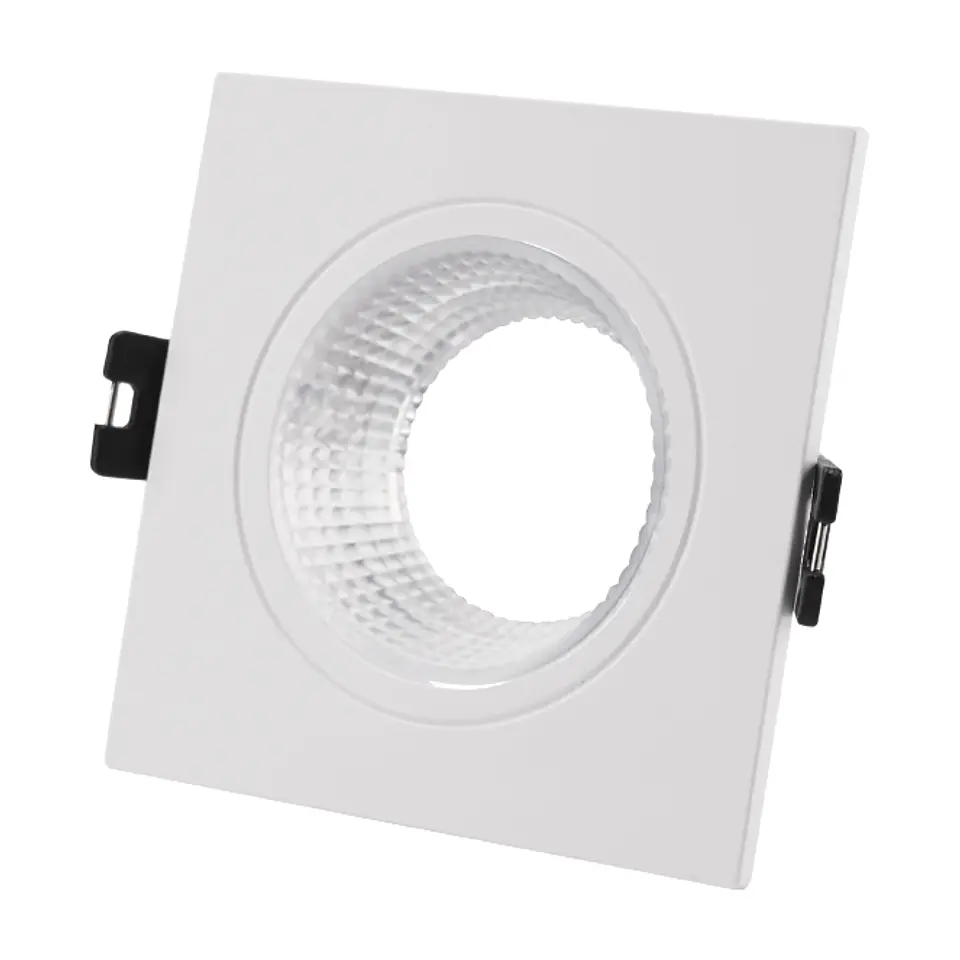 Aro de encastrar ONIRO quadrado C.9,3xL.9,3xAlt.3,4cm policarbonato (PC) branco 2
