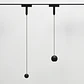 Suspensão para calha magnética PIQUET (2 condutores) 6W LED 350lm 3000K 38° Alt.150xD.5cm preto - Thumbnail 2