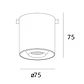 Plafond para calha magnética PIQUET (2 condutores) 6W LED 400lm 3000K 24° Alt.7,5xD.7,5cm preto - Thumbnail 3