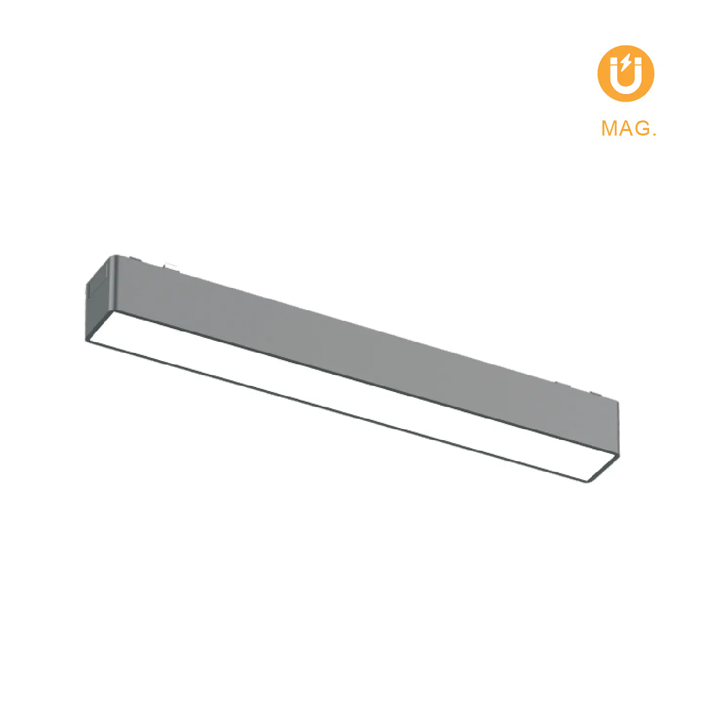 Barra para calha magnética PIQUET (2 condutores) 12W LED 560lm 3000K 150° C.23xL.2,6xAlt.2,4cm preto 1