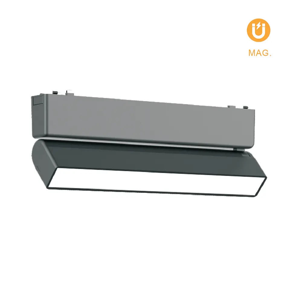 Barra orientável p/calha magnética PIQUET (2 condutores) 12W LED 580lm 3000K 150° C.23xL.2,6xAlt.8cm 1