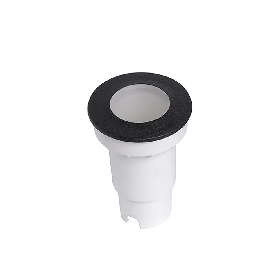 Aplique/Foco de encastrar ALDO redondo 1xG9 1,7W 3000K IP67 Alt.11xD.5cm resina preta 1