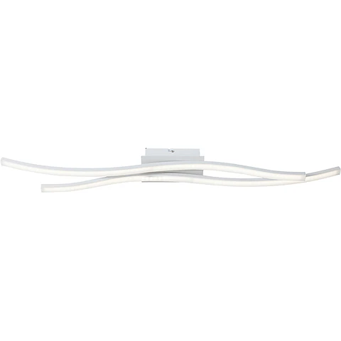 Plafond JORJA 2x12W LED 2400lm 4000K C.80xL.7,5xAlt.9cm branco