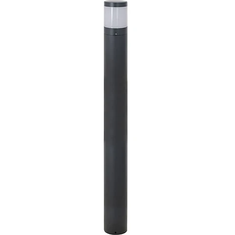 Pilar BUGIO médio IP54 1x7W LED 340lm 6500K Alt.100xD.10cm alumínio+PC antracite