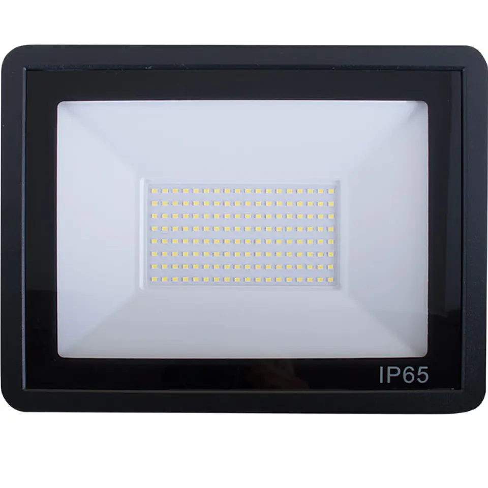 Projector TUMUT IP65 100W LED 6000lm 6400K 120°C.27,1xL.3,5xAlt.21,0cm preto 2