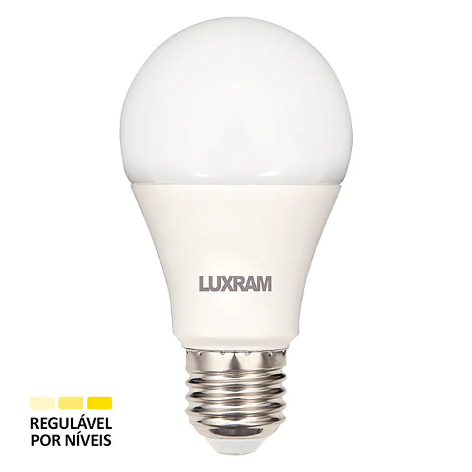 Lâmpada E27 (grosso) GLS (standard) DURAMAX LED Regulável p/níveis 18W 3000K 1521lm 1