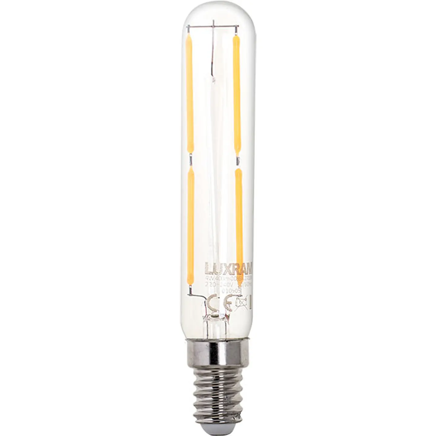 Lâmpada E14 (fino) T20 CLASSIC DECOLED 4W 2700K 400lm Transparente 1