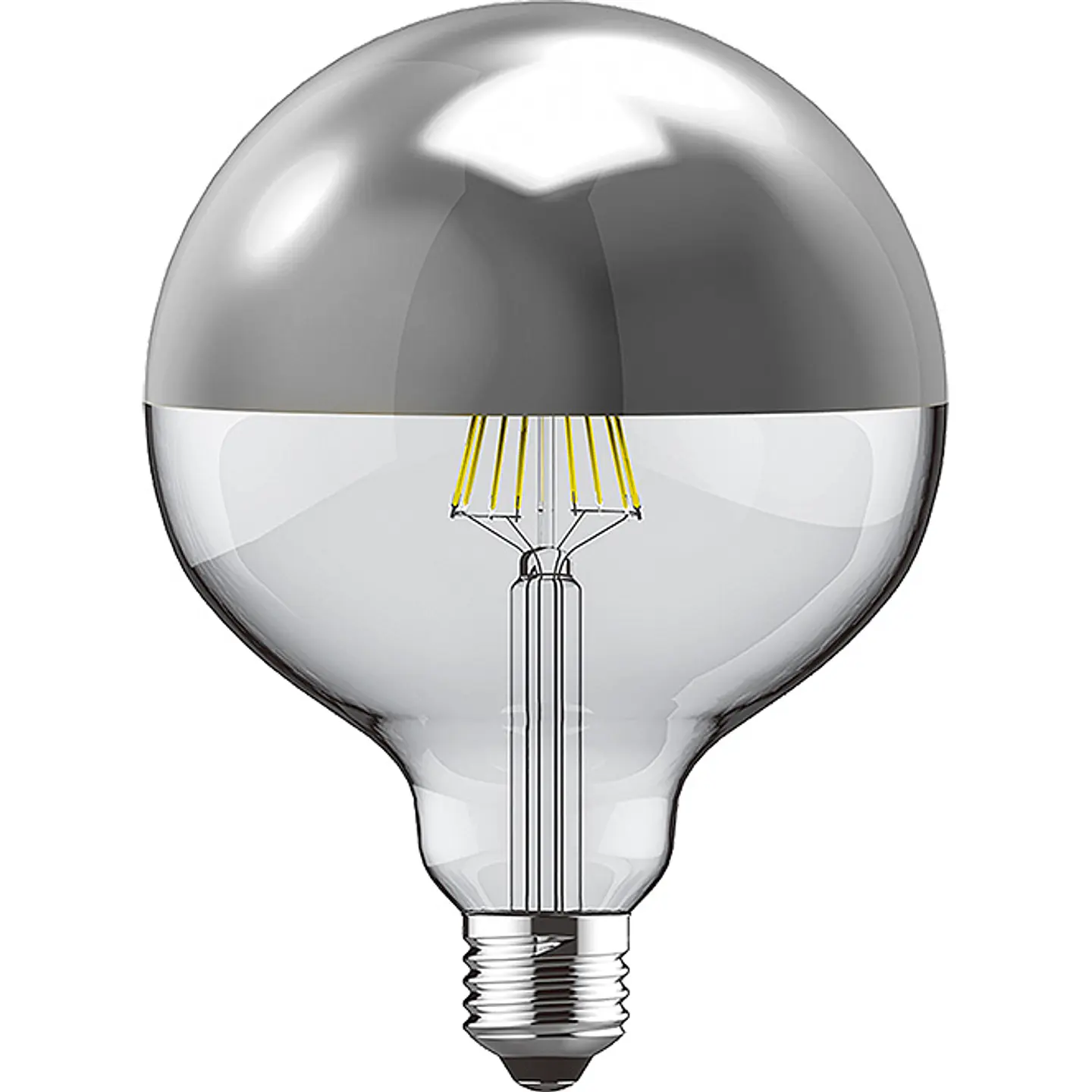 Lâmpada E27 (grosso) Globo CLASSIC TOPLED Regulável D125 8W 2700K 700lm Prateada 1