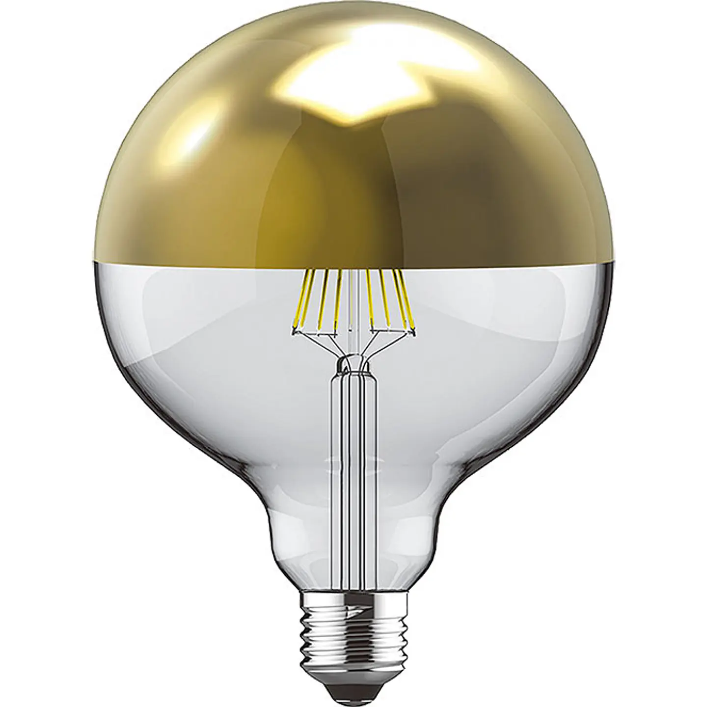 Lâmpada E27 (grosso) Globo CLASSIC TOPLED Regulável D125 8W 2700K 700lm Dourada 1