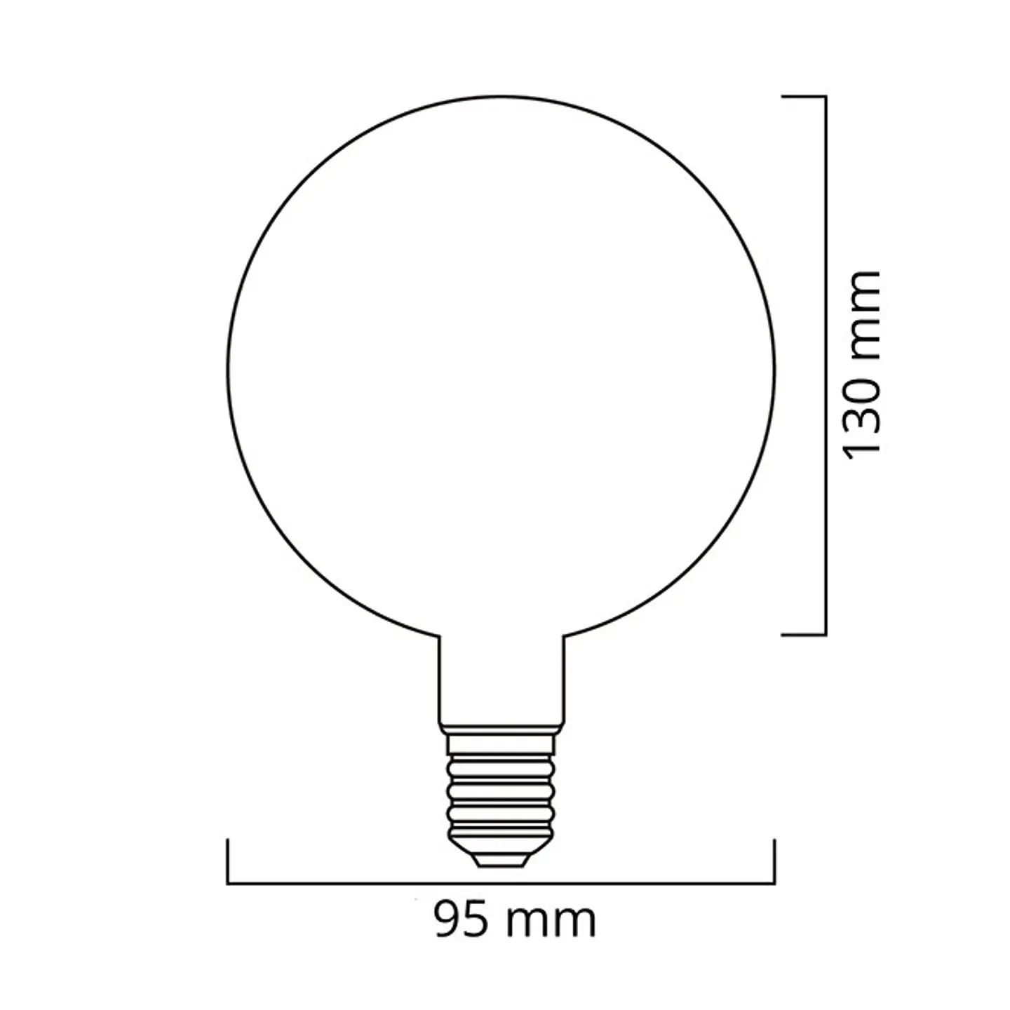 Lâmpada E27 (grosso) Globo CLASSIC TOPLED D95 4W 2700K 400lm Bronze 2