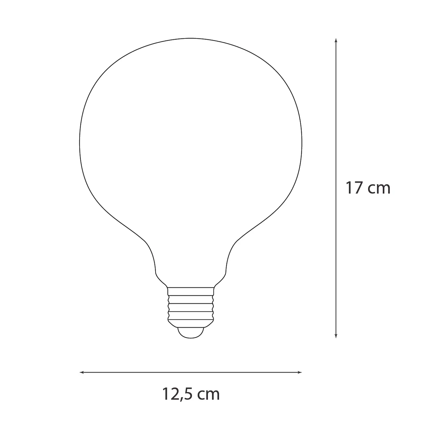 Lâmpada E27 (grosso) Globo VALUE VINTAGE LED D125 8W 2200K 630lm Ambar 2
