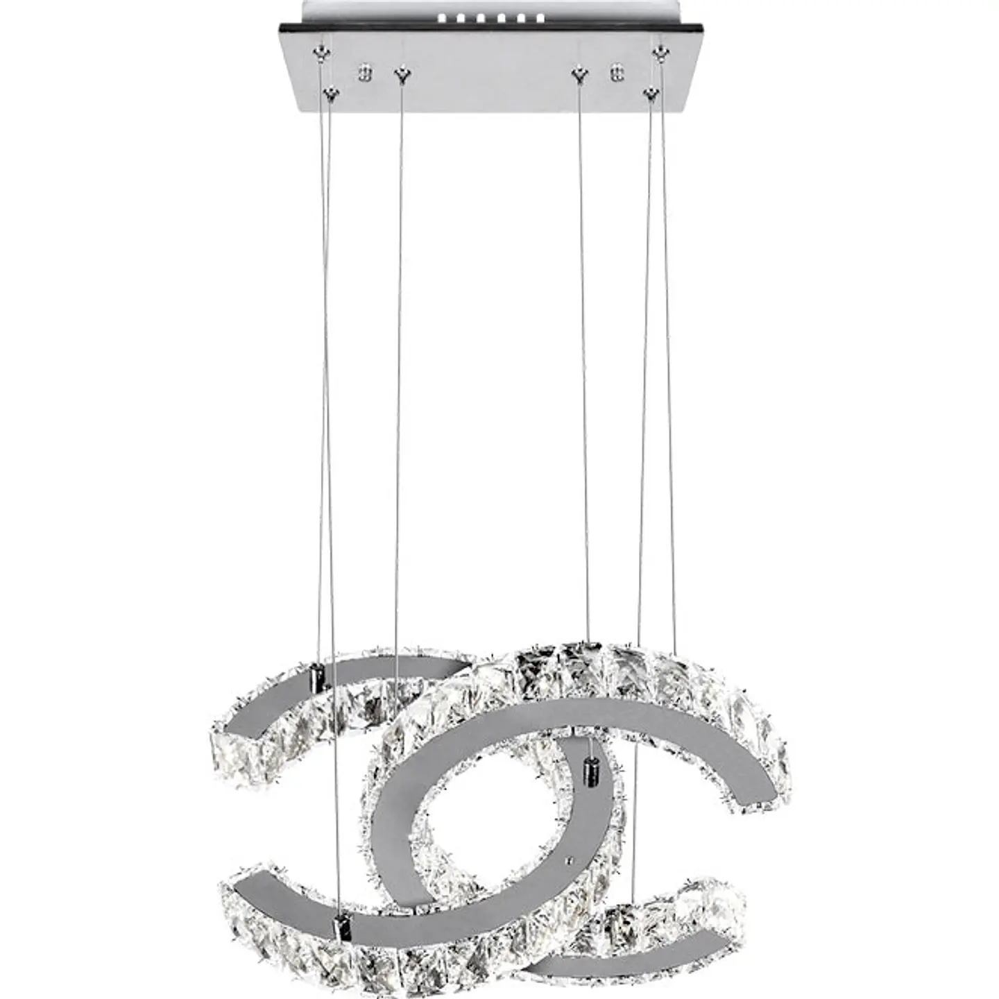 Suspensão ARGON 1x48W LED 3840lm 3000K C.47xL.30xAlt.Reg.cm transparente 1