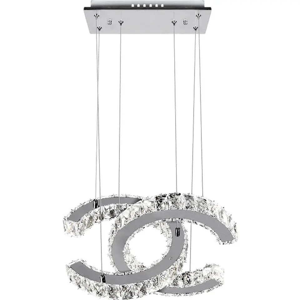 Suspensão ARGON 1x48W LED 3840lm 3000K C.47xL.30xAlt.Reg.cm transparente 1