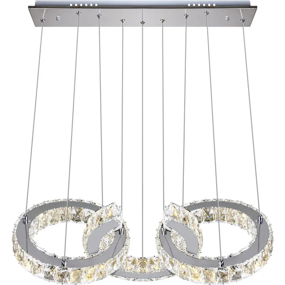 Suspensão ARGON 1x66W LED 5280lm 4000K C.63,5xL.30xAlt.Reg.cm transparente 1