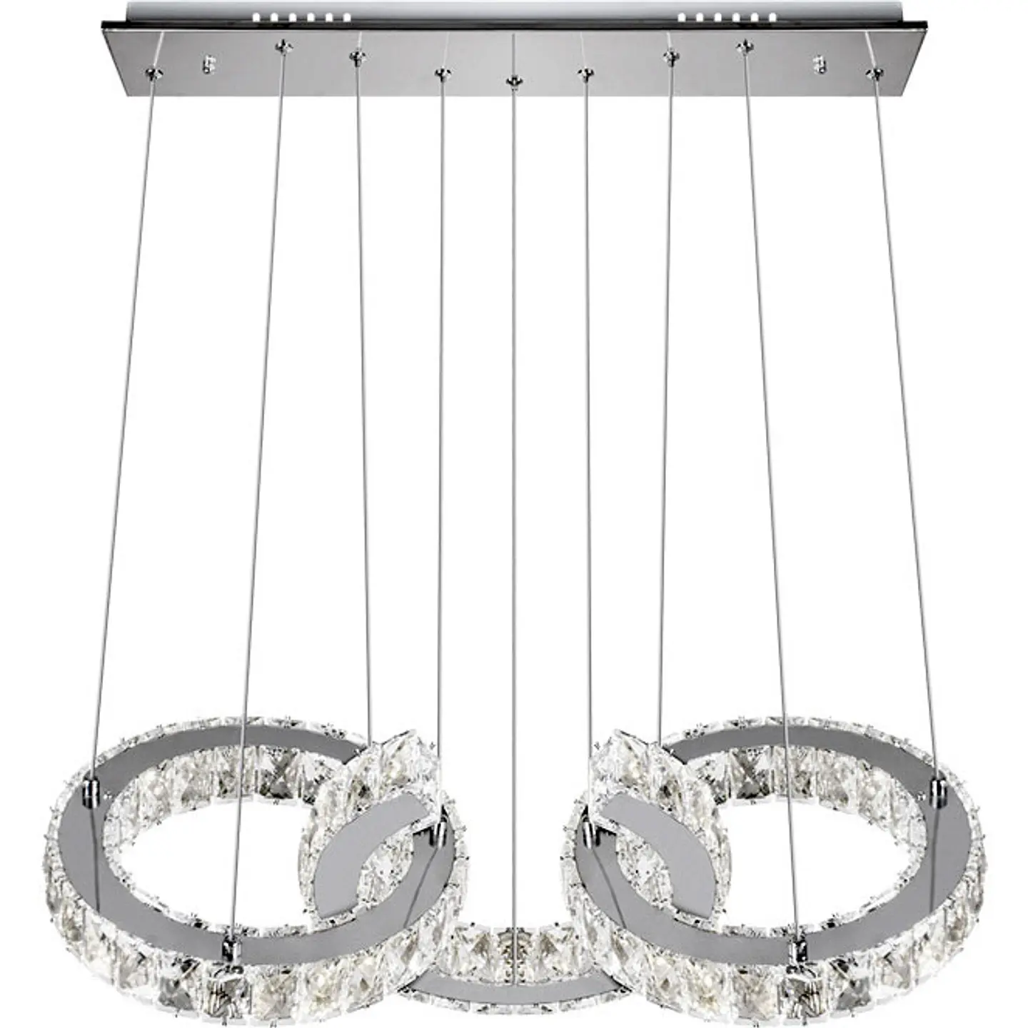 Suspensão ARGON 1x66W LED 5280lm 3000K C.63,5xL.30xAlt.Reg.cm transparente 1