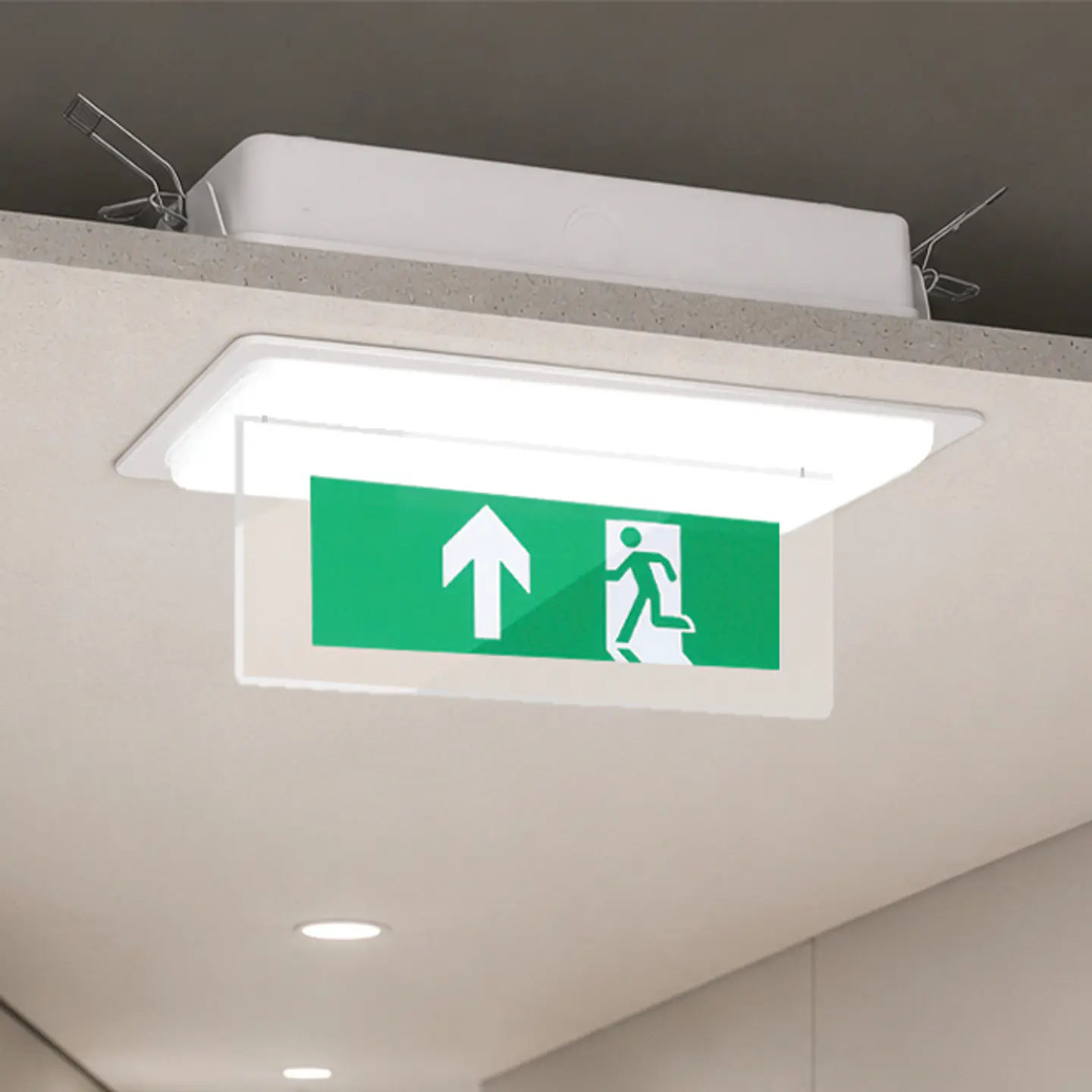 Luz de emergência KESTIS mista 1x3,5W LED 120lm 4000K C.26xL.9,2xAlt.5,2cm Branco 2