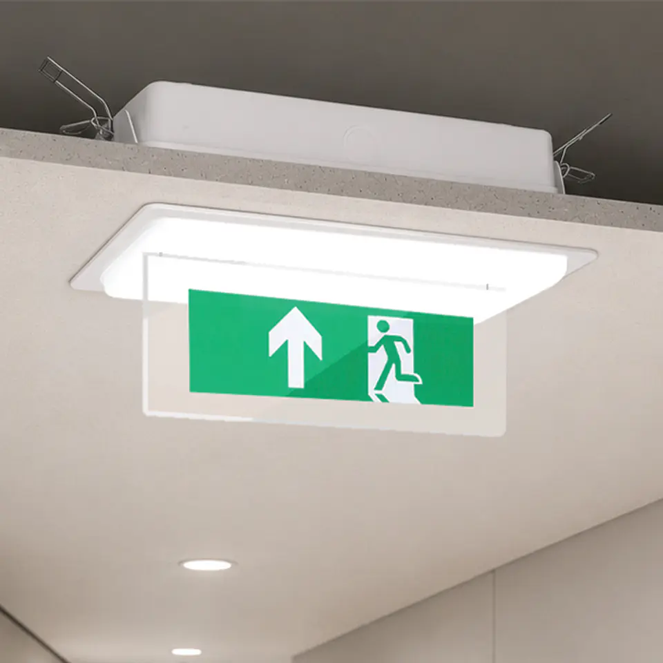 Luz de emergência KESTIS mista 1x3,5W LED 120lm 4000K C.26xL.9,2xAlt.5,2cm Branco 2