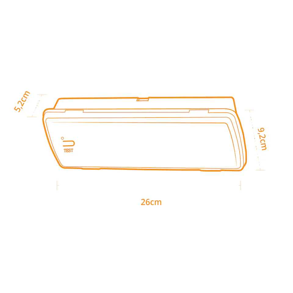 Luz de emergência KESTIS mista 1x3,5W LED 120lm 4000K C.26xL.9,2xAlt.5,2cm Branco 3