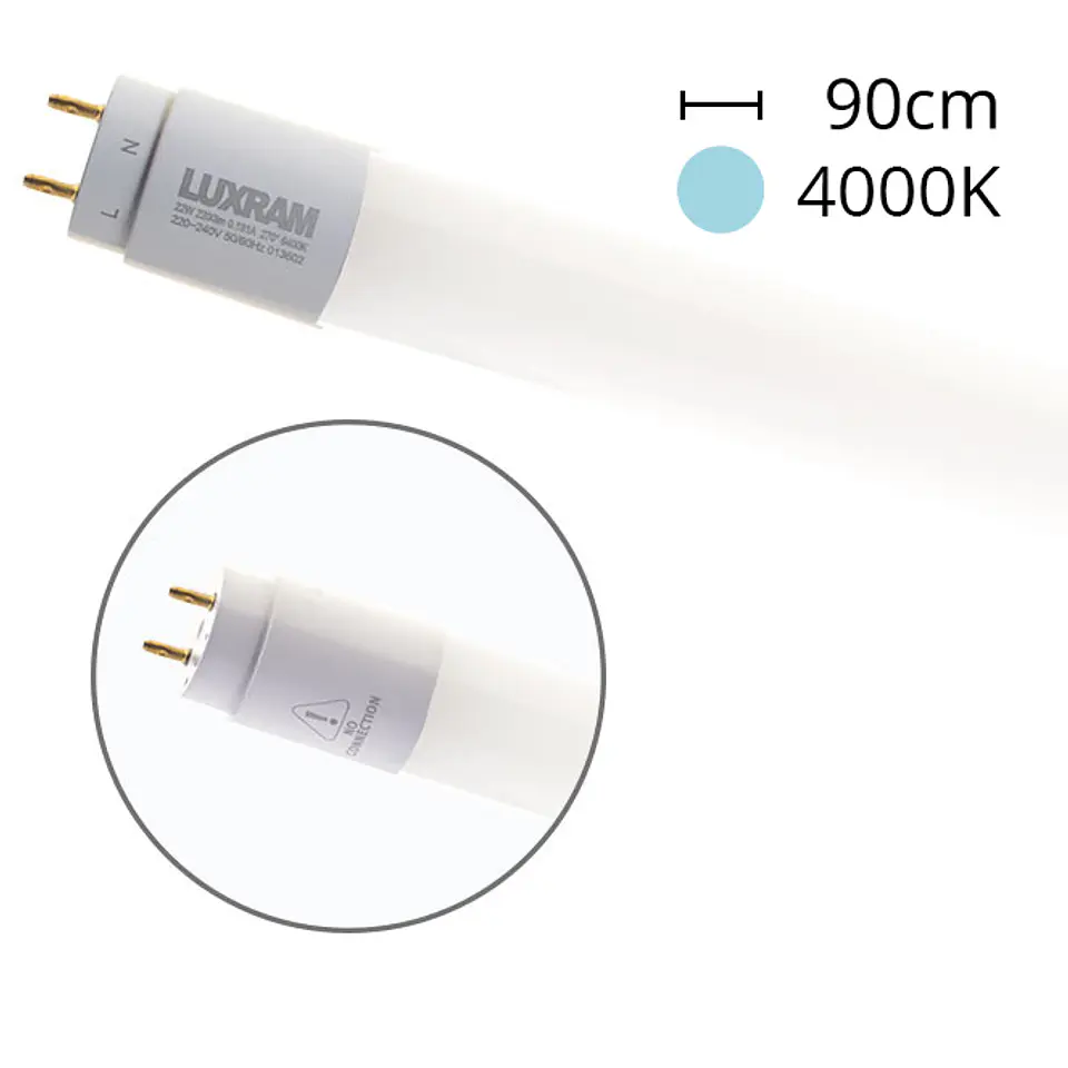 Lâmpada G13 T8 Tubular VALUE LED 90cm 14W 4000K 1400lm 270º 1