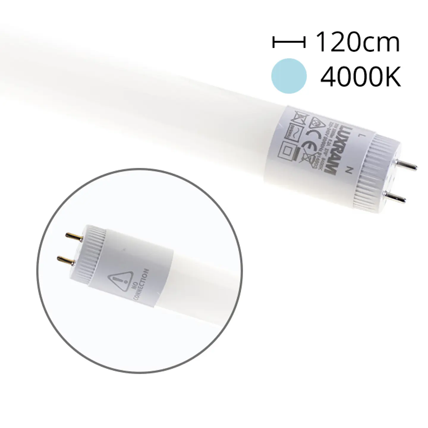 Lâmpada G13 T8 Tubular VALUE LED 120cm 18W 4000K 1850lm 27º 1