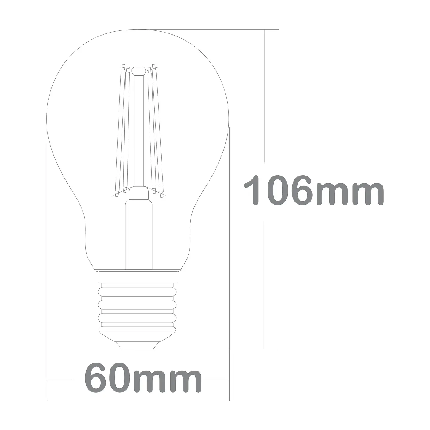 Lâmpada E27 (grosso) GLS (standard) CLASSIC LED 8W 2700K 1055lm 2