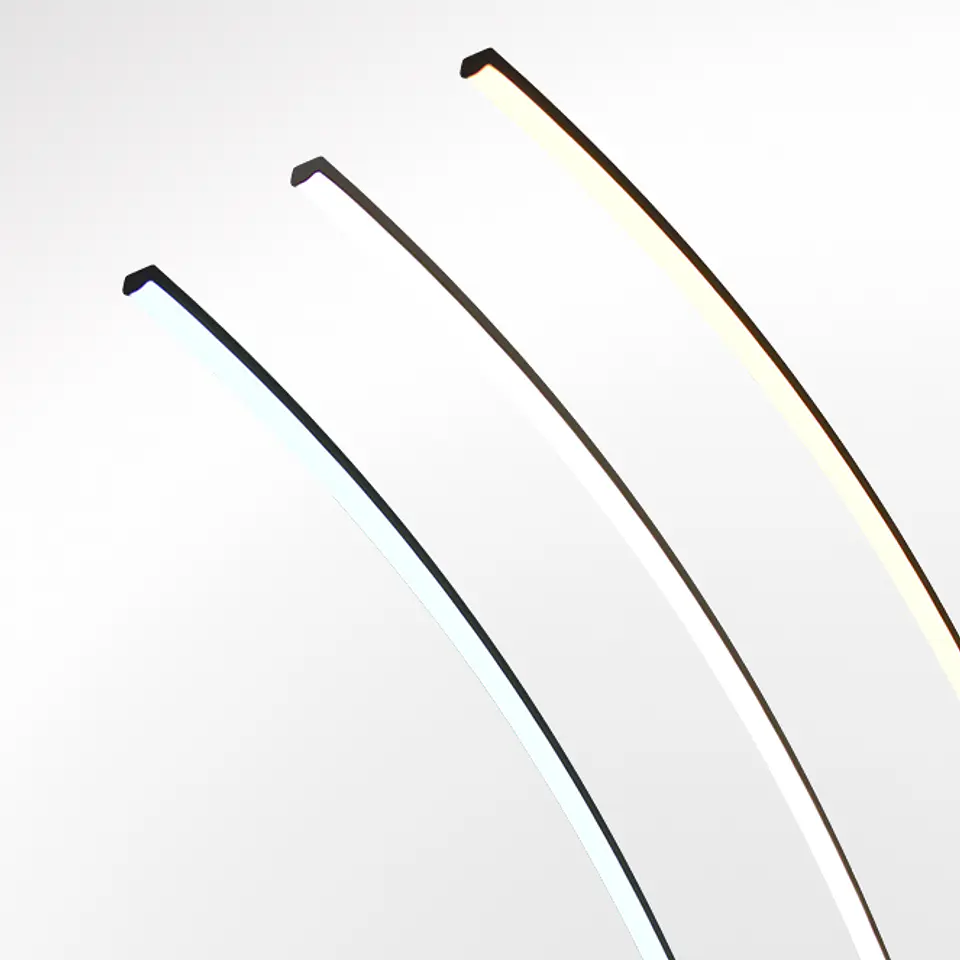 Candeeiro de pé ROMA 48W LED CCT (3000K/4000/6000K), em preto 3