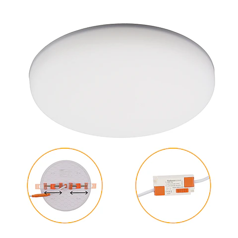Foco de encastrar LIRA CCT redondo 24W LED 2600lm 3000-4000-6500K Alt.2xD.17cm branco