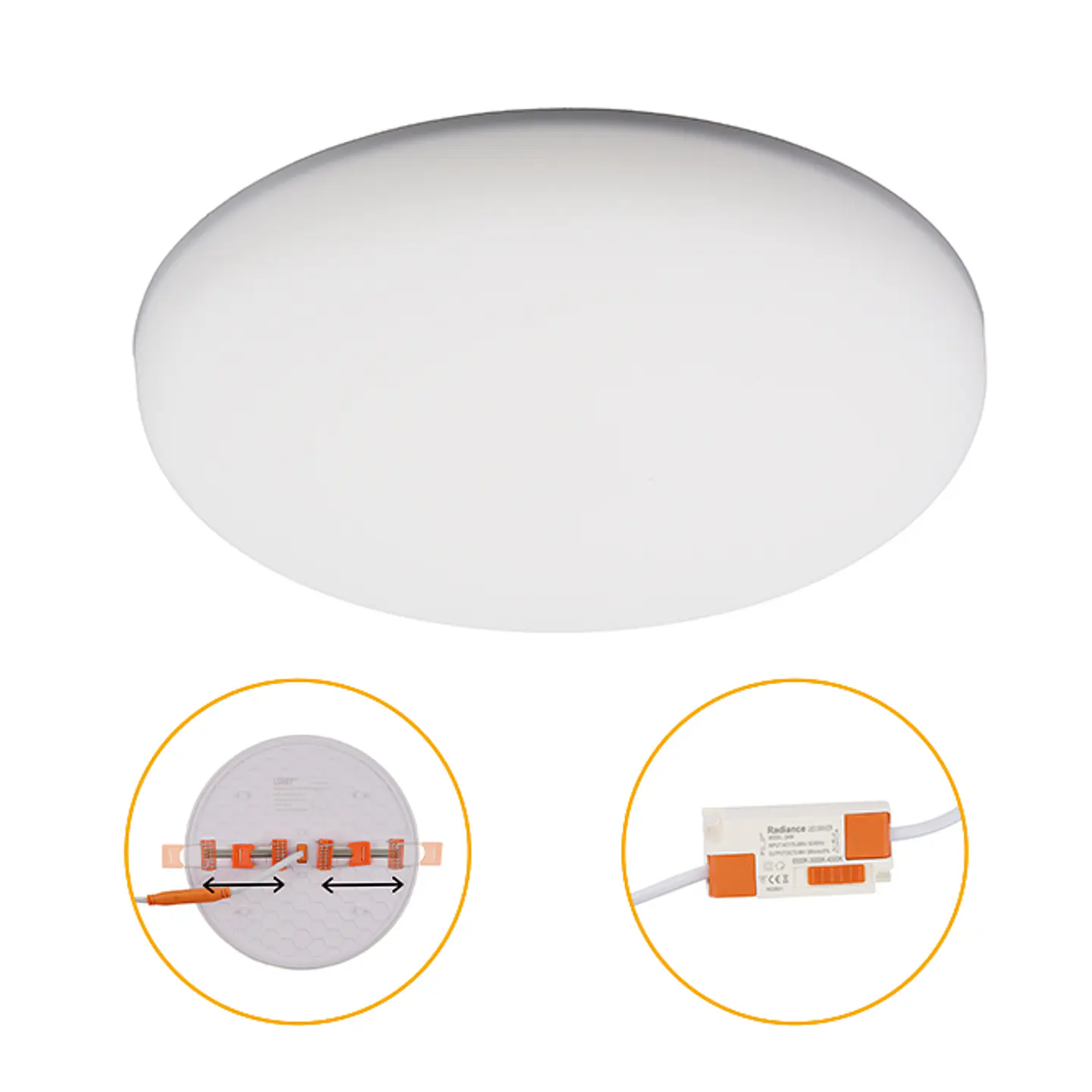 Foco de encastrar LIRA CCT redondo 24W LED 2600lm 3000-4000-6500K Alt.2xD.17cm branco 1