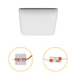 Foco de encastrar RUPIA CCT quadrado 10W LED 1000lm 3000-4000-6500K C.9,2xL.9,2xAlt.2cm branco - Thumbnail 1